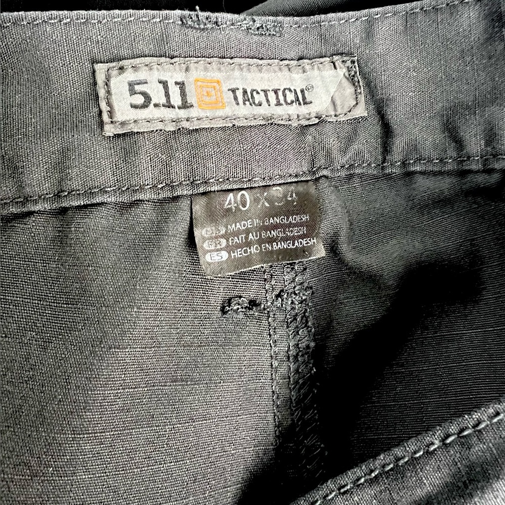 511 Tactical Pants Mens 40X34 Black Cargo Utility Work Military First Responder - Picture 9 of 12